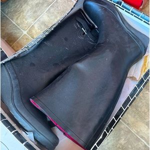 Tall rubber rain boots